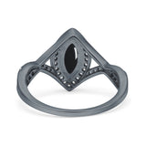 Art Deco Marquise Split Shank Ring