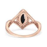 Art Deco Marquise Split Shank Ring