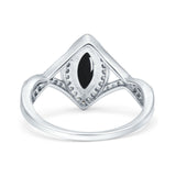 Art Deco Marquise Split Shank Ring