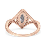 Art Deco Marquise Split Shank Ring