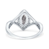 Art Deco Marquise Split Shank Ring