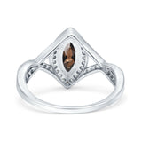 Art Deco Marquise Split Shank Ring