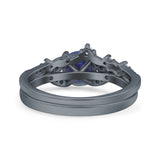 Art Deco Round Two Piece Bridal Ring