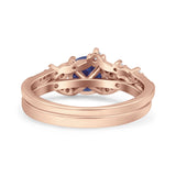 Art Deco Round Two Piece Bridal Ring
