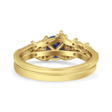 Art Deco Round Two Piece Bridal Ring