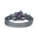 Art Deco Round Two Piece Bridal Ring