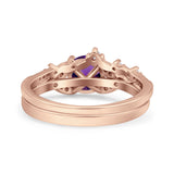 Art Deco Round Two Piece Bridal Ring