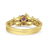 Art Deco Round Two Piece Bridal Ring