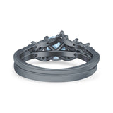 Art Deco Round Two Piece Bridal Ring