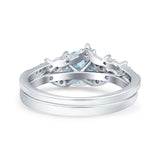 Art Deco Round Two Piece Bridal Ring