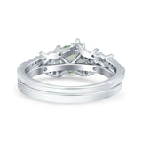 Art Deco Round Two Piece Bridal Ring