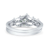 Art Deco Round Two Piece Bridal Ring
