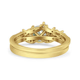 Art Deco Round Two Piece Bridal Ring