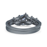 Art Deco Round Two Piece Bridal Ring