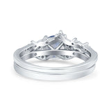 Art Deco Round Two Piece Bridal Ring