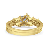 Art Deco Round Two Piece Bridal Ring