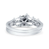 Art Deco Round Two Piece Bridal Ring
