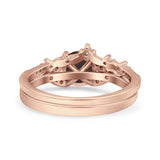 Art Deco Round Two Piece Bridal Ring