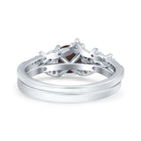 Art Deco Round Two Piece Bridal Ring