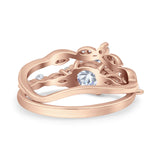 Two Piece Round Marquise Style Bridal Ring