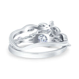 Two Piece Round Marquise Style Bridal Ring