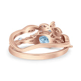 Two Piece Round Marquise Style Bridal Ring