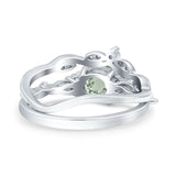 Two Piece Round Marquise Style Bridal Ring
