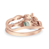 Two Piece Round Marquise Style Bridal Ring