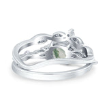 Two Piece Round Marquise Style Bridal Ring