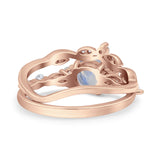 Two Piece Round Marquise Style Bridal Ring