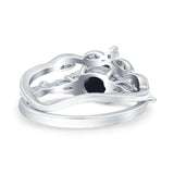Two Piece Round Marquise Style Bridal Ring