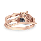 Two Piece Round Marquise Style Bridal Ring