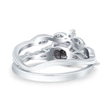 Two Piece Round Marquise Style Bridal Ring