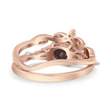 Two Piece Round Marquise Style Bridal Ring