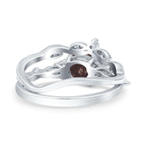 Two Piece Round Marquise Style Bridal Ring