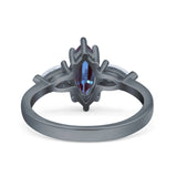 Three Stone Marquise Pear Trellis Ring