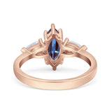Three Stone Marquise Pear Trellis Ring