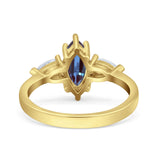 Three Stone Marquise Pear Trellis Ring