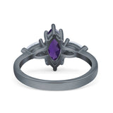 Three Stone Marquise Pear Trellis Ring