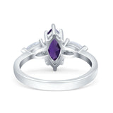 Three Stone Marquise Pear Trellis Ring