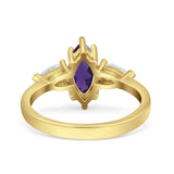 Three Stone Marquise Pear Trellis Ring