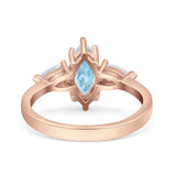 Three Stone Marquise Pear Trellis Ring