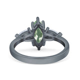 Three Stone Marquise Pear Trellis Ring