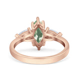 Three Stone Marquise Pear Trellis Ring
