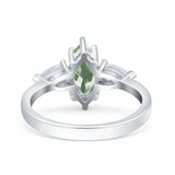 Three Stone Marquise Pear Trellis Ring