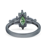Three Stone Marquise Pear Trellis Ring