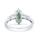 Three Stone Marquise Pear Trellis Ring