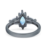 Three Stone Marquise Pear Trellis Ring