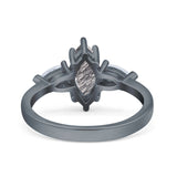 Three Stone Marquise Pear Trellis Ring