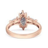 Three Stone Marquise Pear Trellis Ring